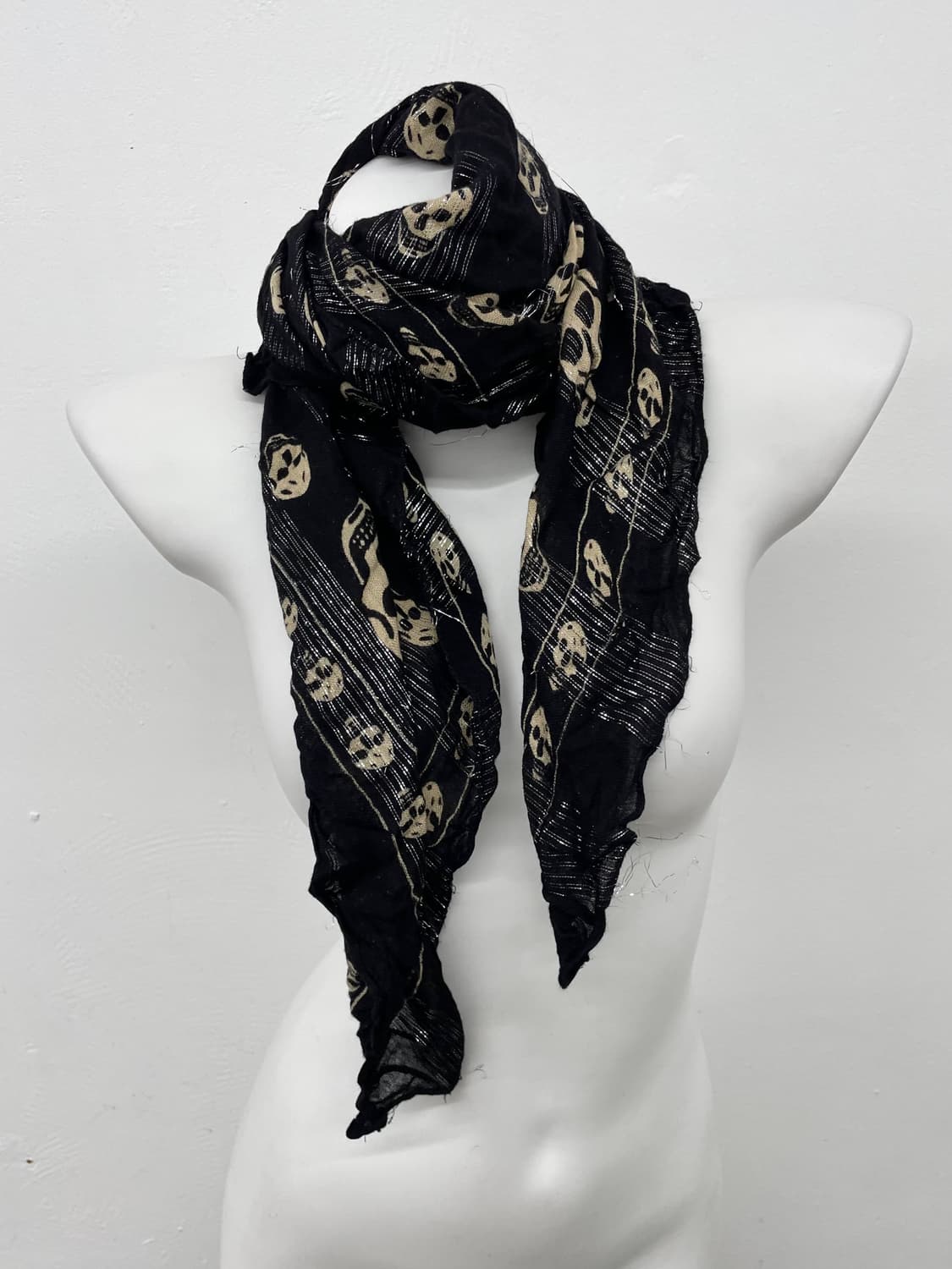 펑크 스컬 글리터 머플러 상품이미지2