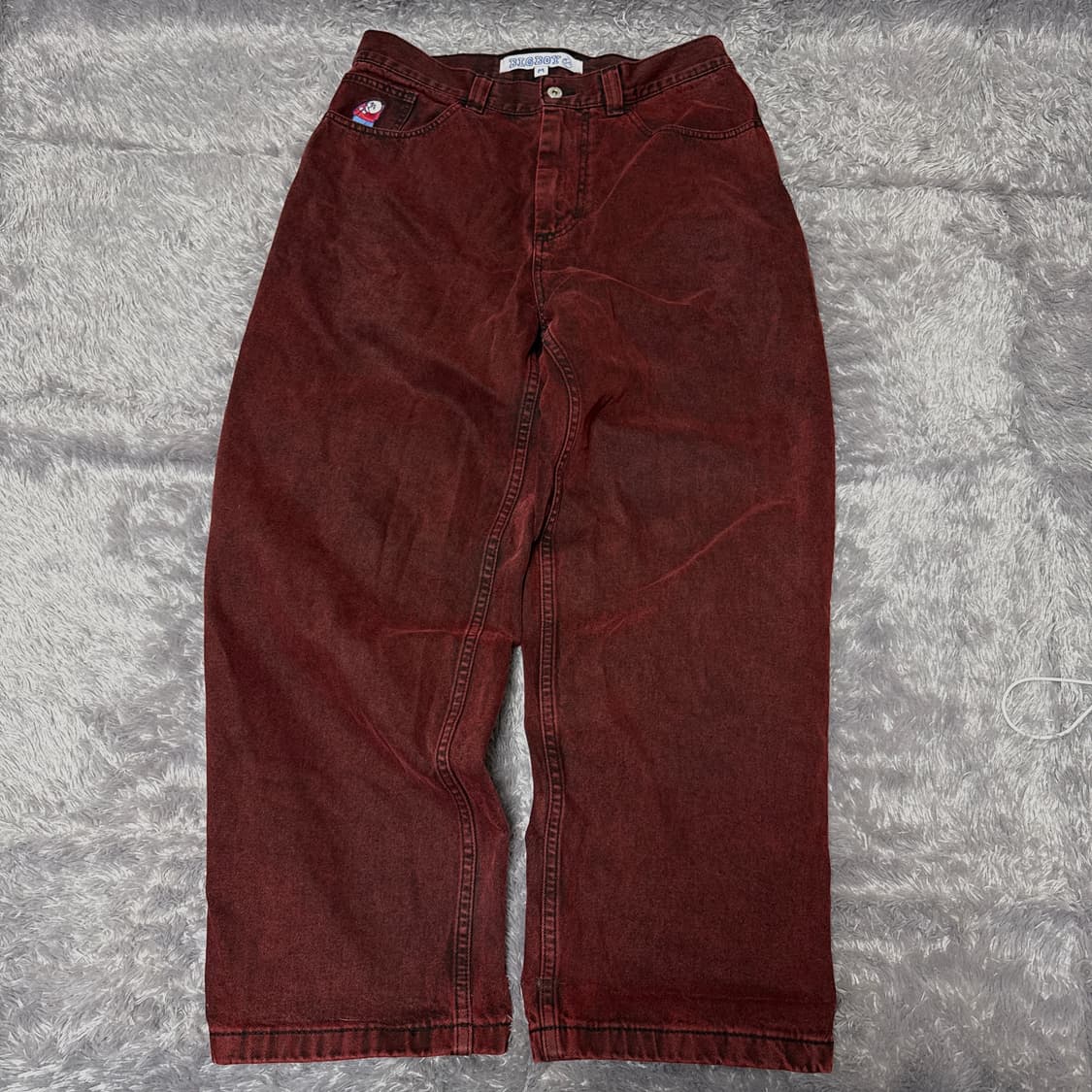 [M] 폴라 스케이트 빅보이 팬츠 레드 블랙 상품이미지1