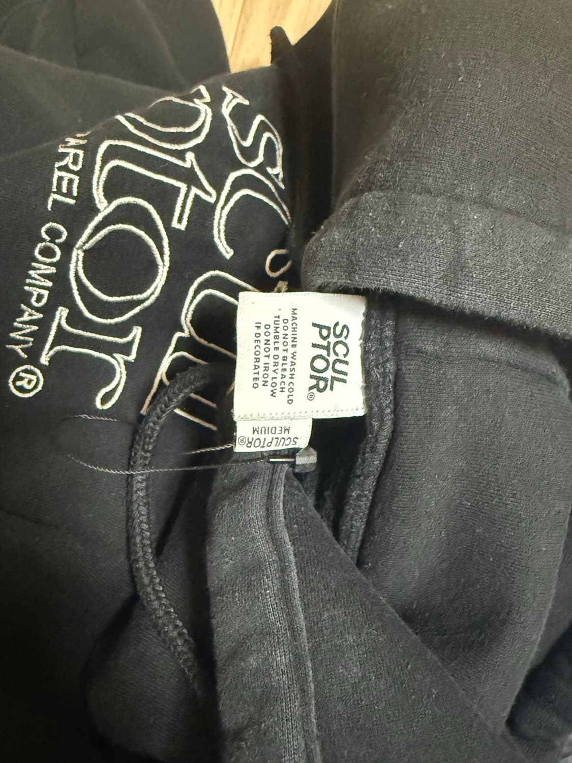 스컬프터 블랙 후드티 m 상품이미지5