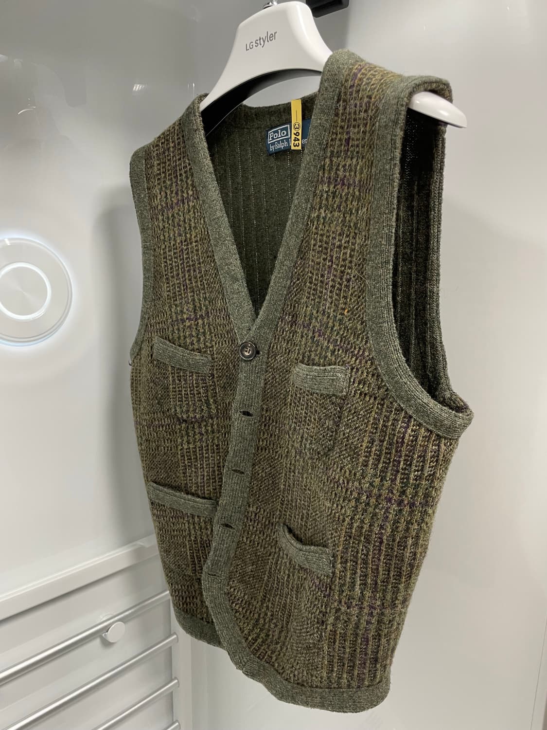 폴로 랄프로렌 글렌 플래드 울 니트 베스트 M 상품이미지1