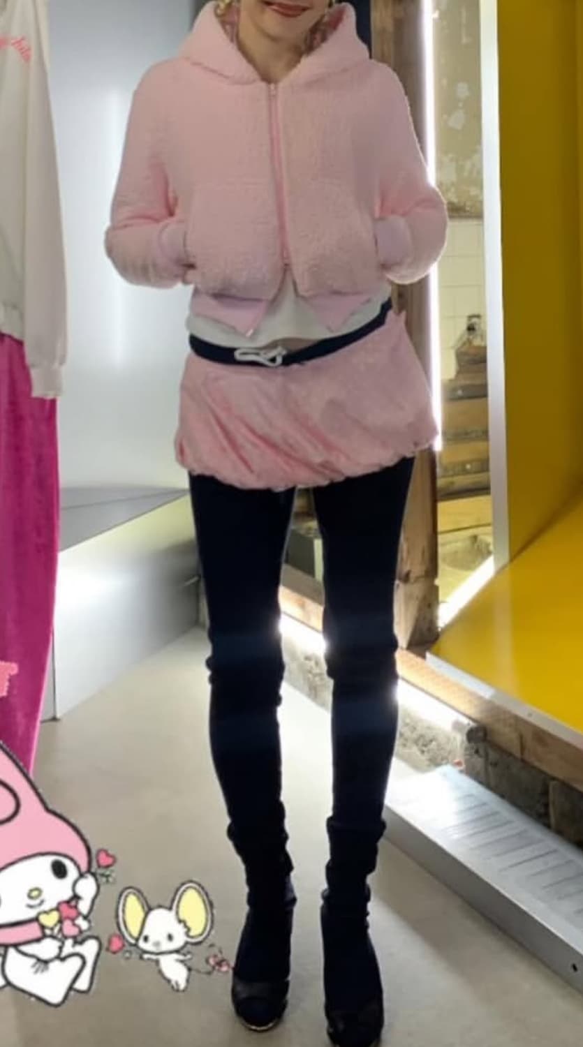 Ans Dotsloevner 핑크 도트 스커트 상품이미지3