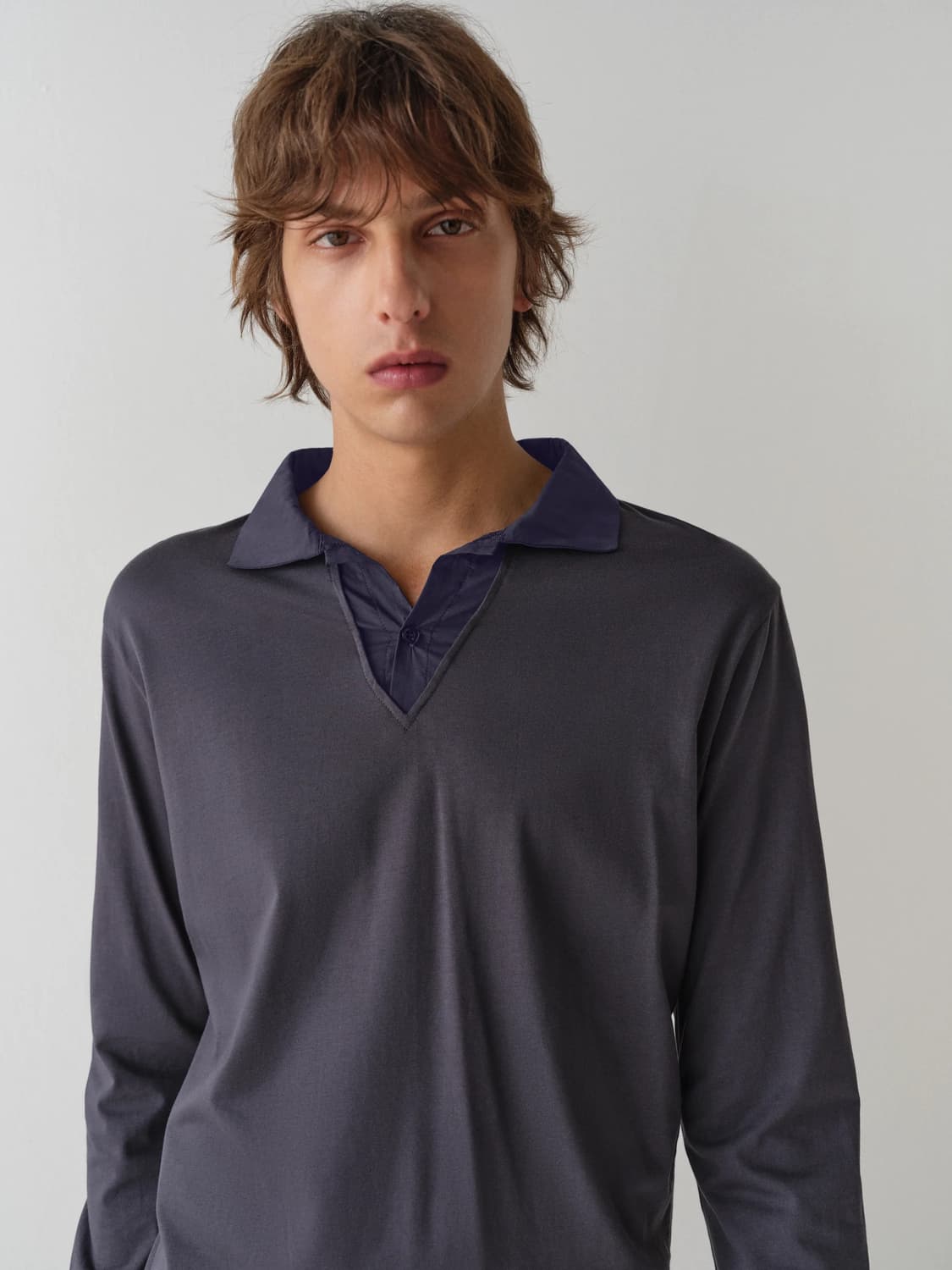 기마구아스 LUIS LS POLO 그레이 네이비 M 상품이미지6