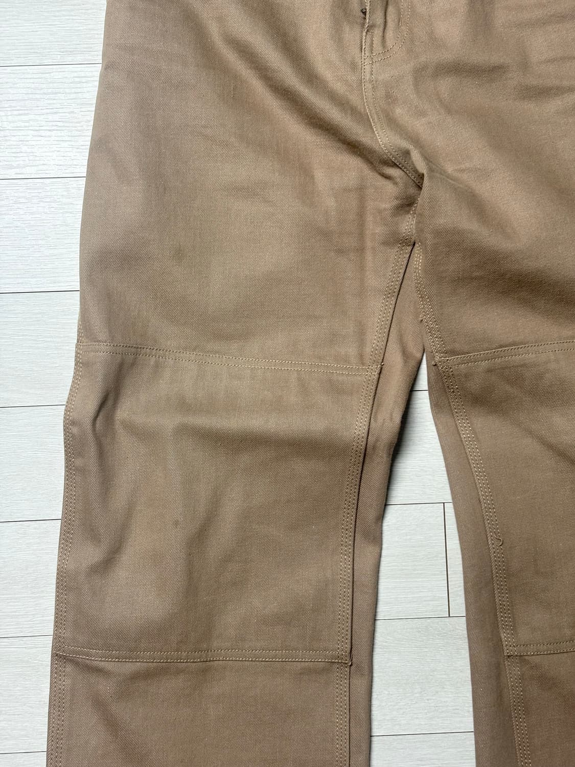 쿠어 노 페이드 카펜터 데님 팬츠 베이지 (M) 상품이미지4