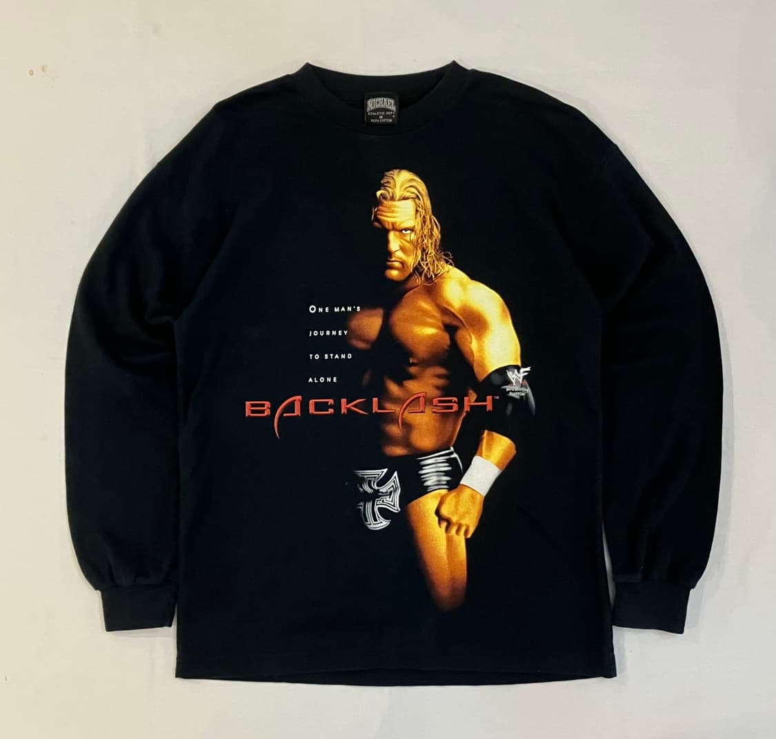 00s WWE 트리플 H 백래쉬 롱슬리브 티셔츠 블랙 상품이미지1