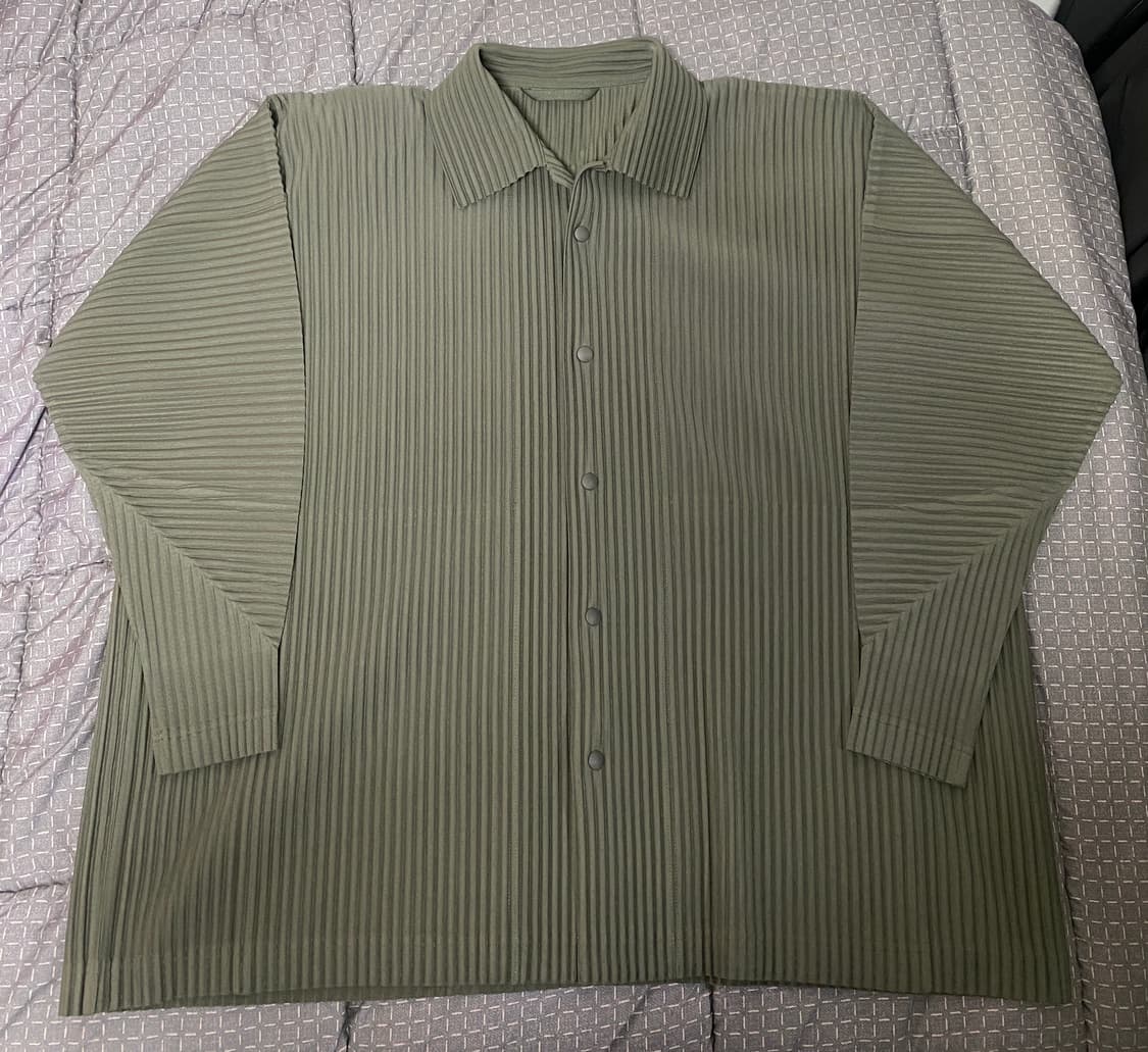 옴므플리세 긴팔 셔츠 자켓 가디건 상품이미지1