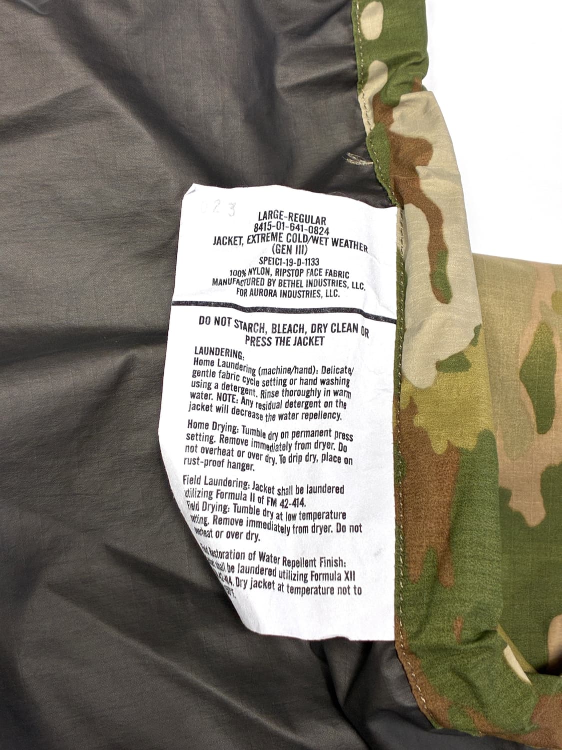 미군 고어텍스 쉘 자켓 (105) LR 상품이미지4