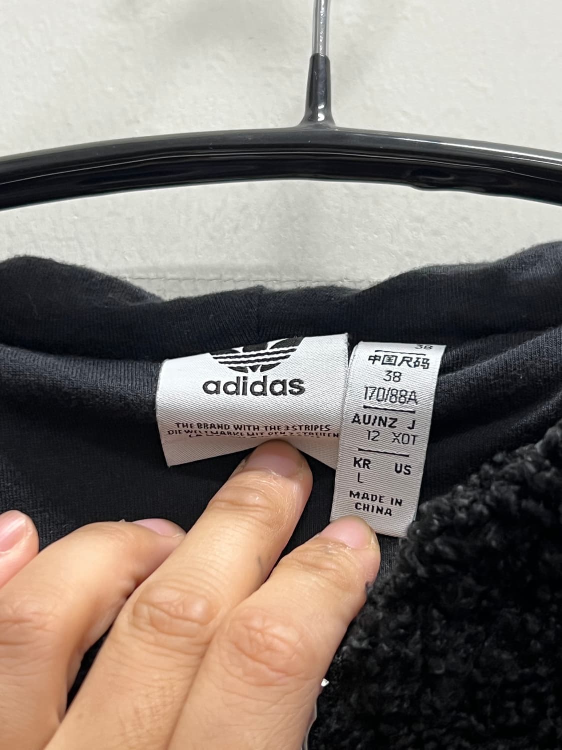 (L) 아디다스 파이어버드 뽀글이 플리스 자켓 블랙 상품이미지4