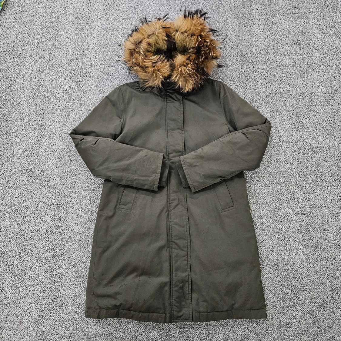 [S] 띠어리 덕다운 후드 퍼 롱패딩 자켓 1106JM2 상품이미지1