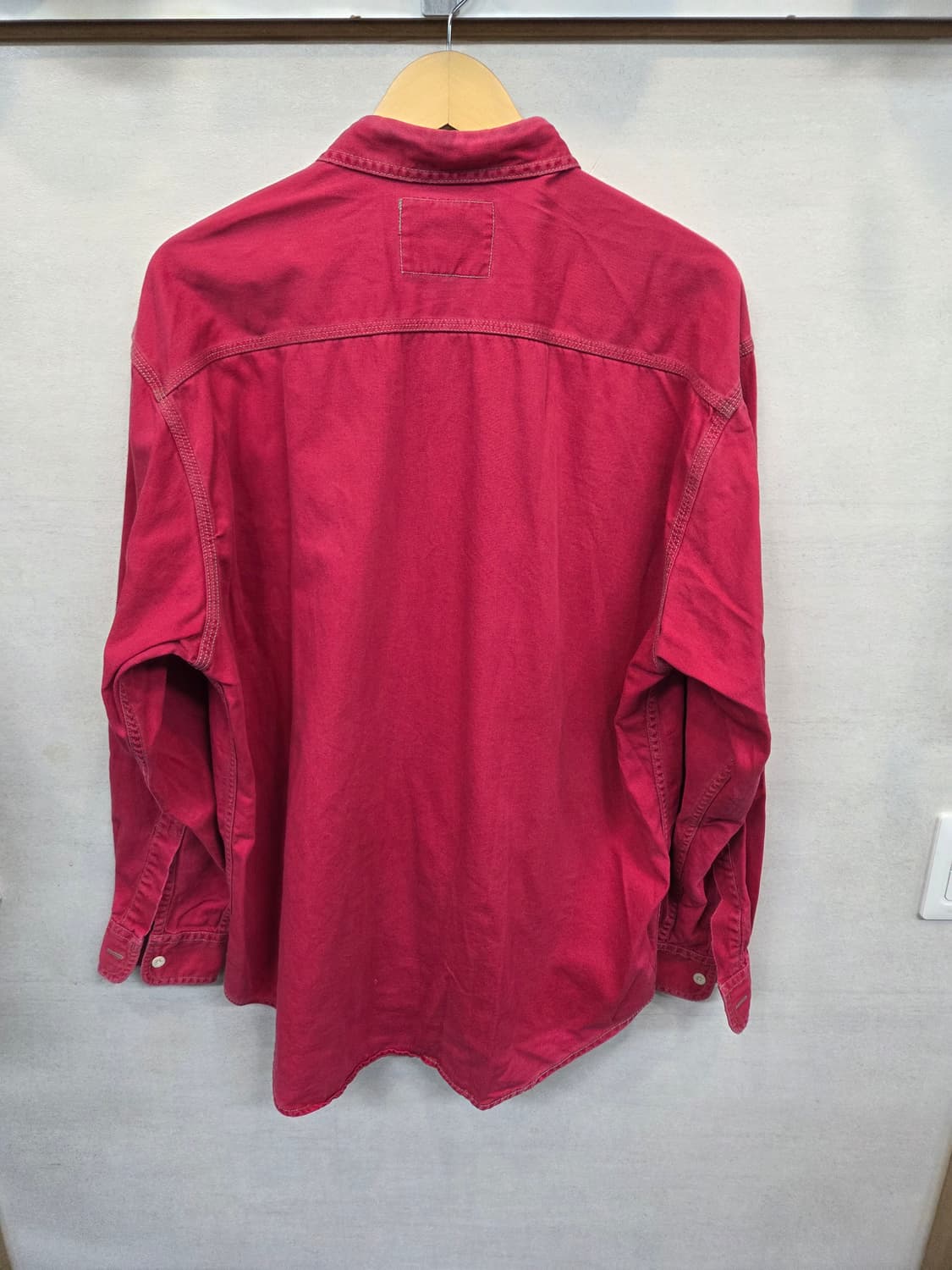 리바이스 빈티지 웨스턴 스티치 코튼 핑크 셔츠긴팔 xl 오버핏 상품이미지2