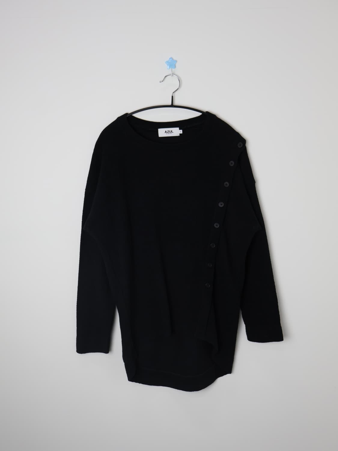 AZUL by moussy Black Side Button Knit 상품이미지1