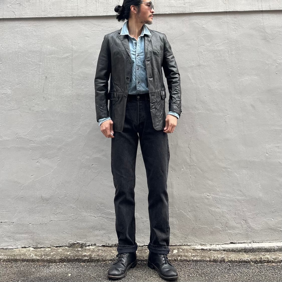 꼼샤이즘 레더 자켓 상품이미지9