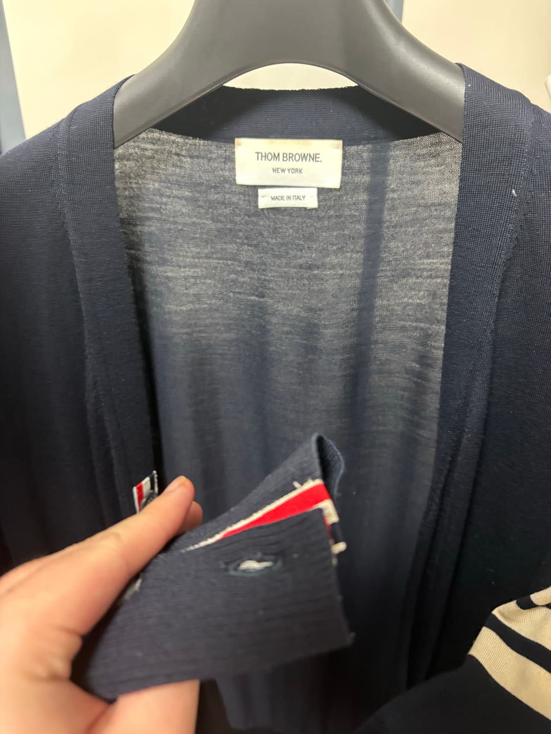 톰브라운 가디건 메리노울 네이비 3사이즈 상품이미지3