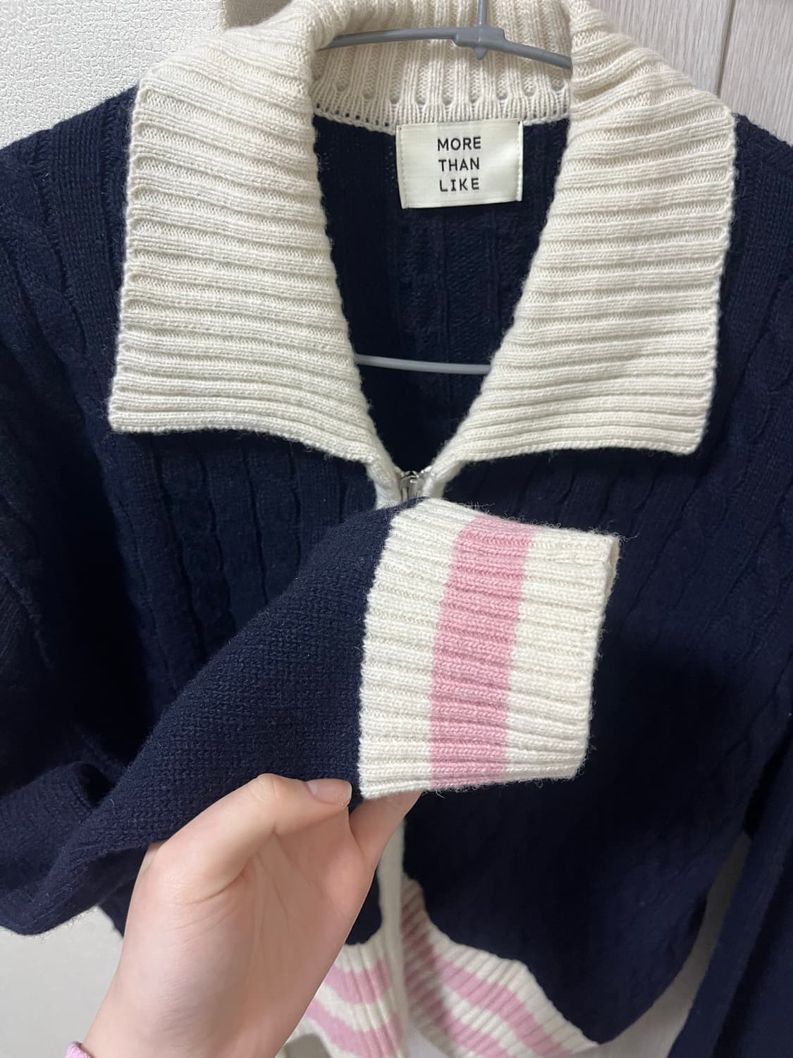 모어댄라이크 니트집업 가디건 상품이미지7
