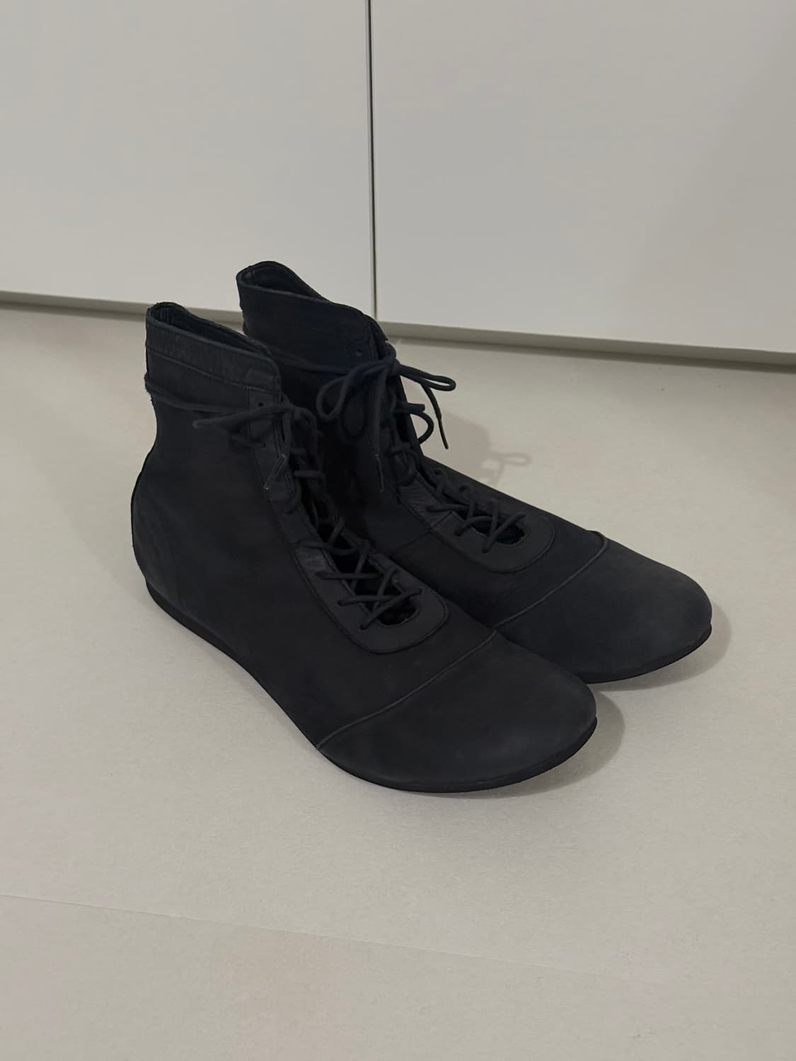 Black Lace-up Boots wjk 상품이미지2