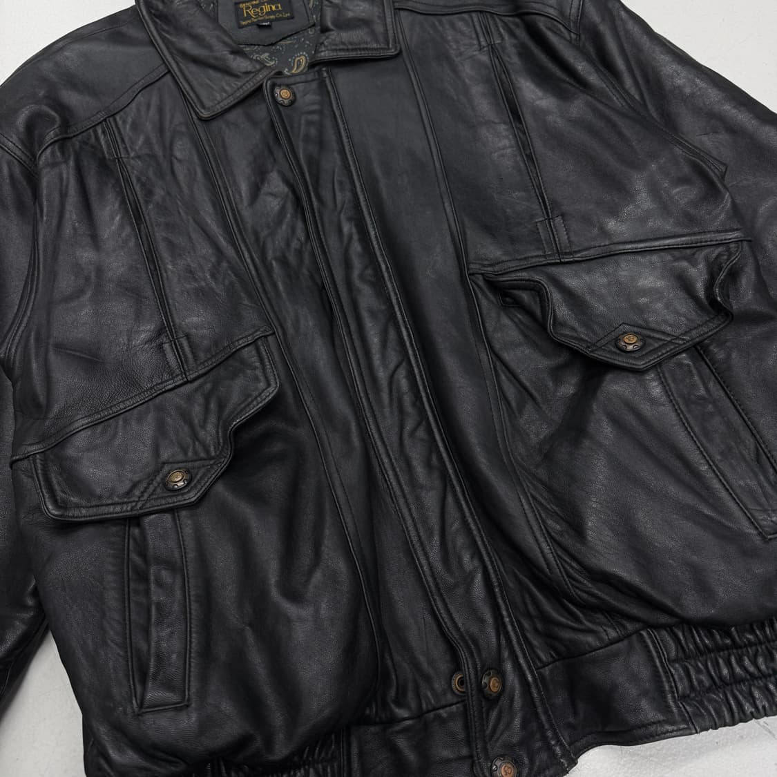 램스킨 리얼레더 양가죽 가죽 봄버 자켓 상품이미지5