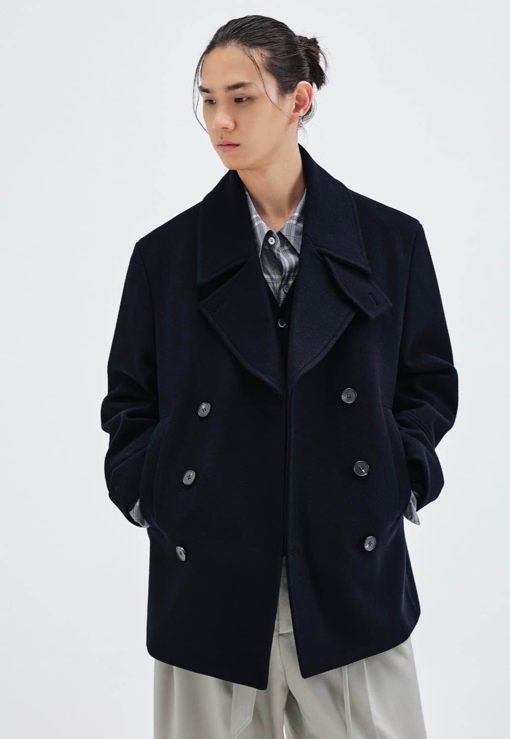 에디 프란시스 피코트 딥 네이비 48사이즈 상품이미지3