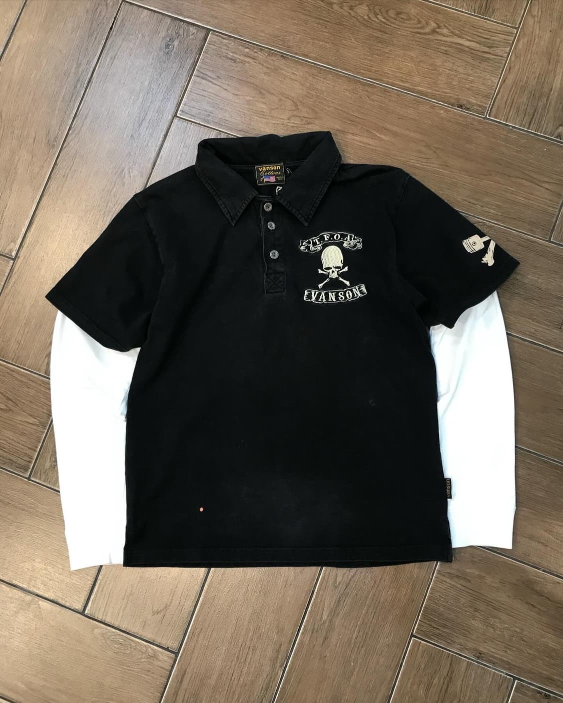 Vanson PK Embroidery Layered L/S  상품이미지5