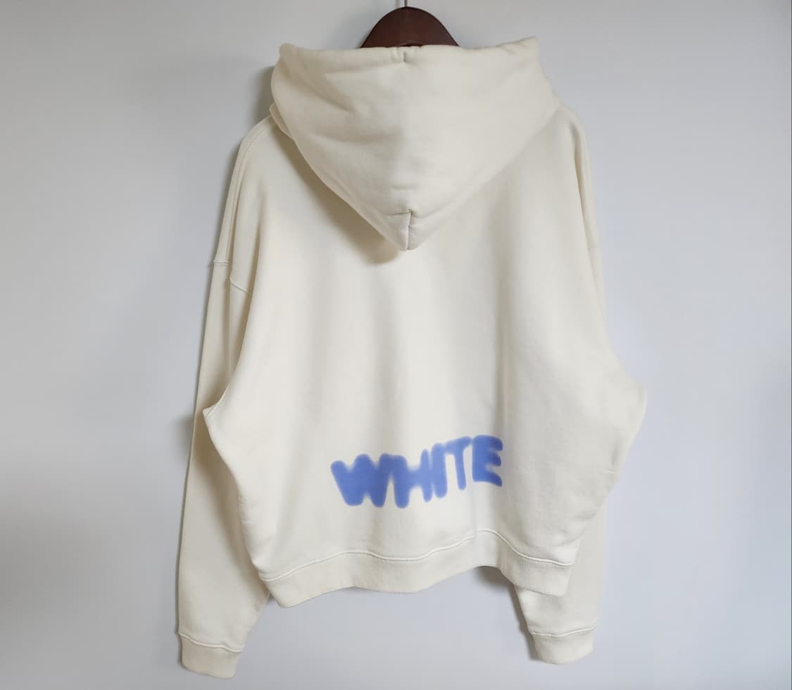 L 오프화이트 스프레이 로고 후드티 OMBB037F18192038 상품이미지4