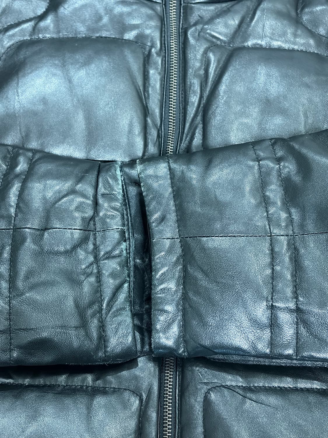 페라라 2XL 양가죽 바이커 패딩 / ferrar leather 상품이미지6