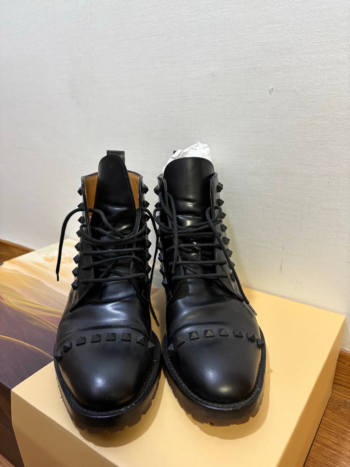 발렌티노 레더 스터드 부츠 상품이미지4