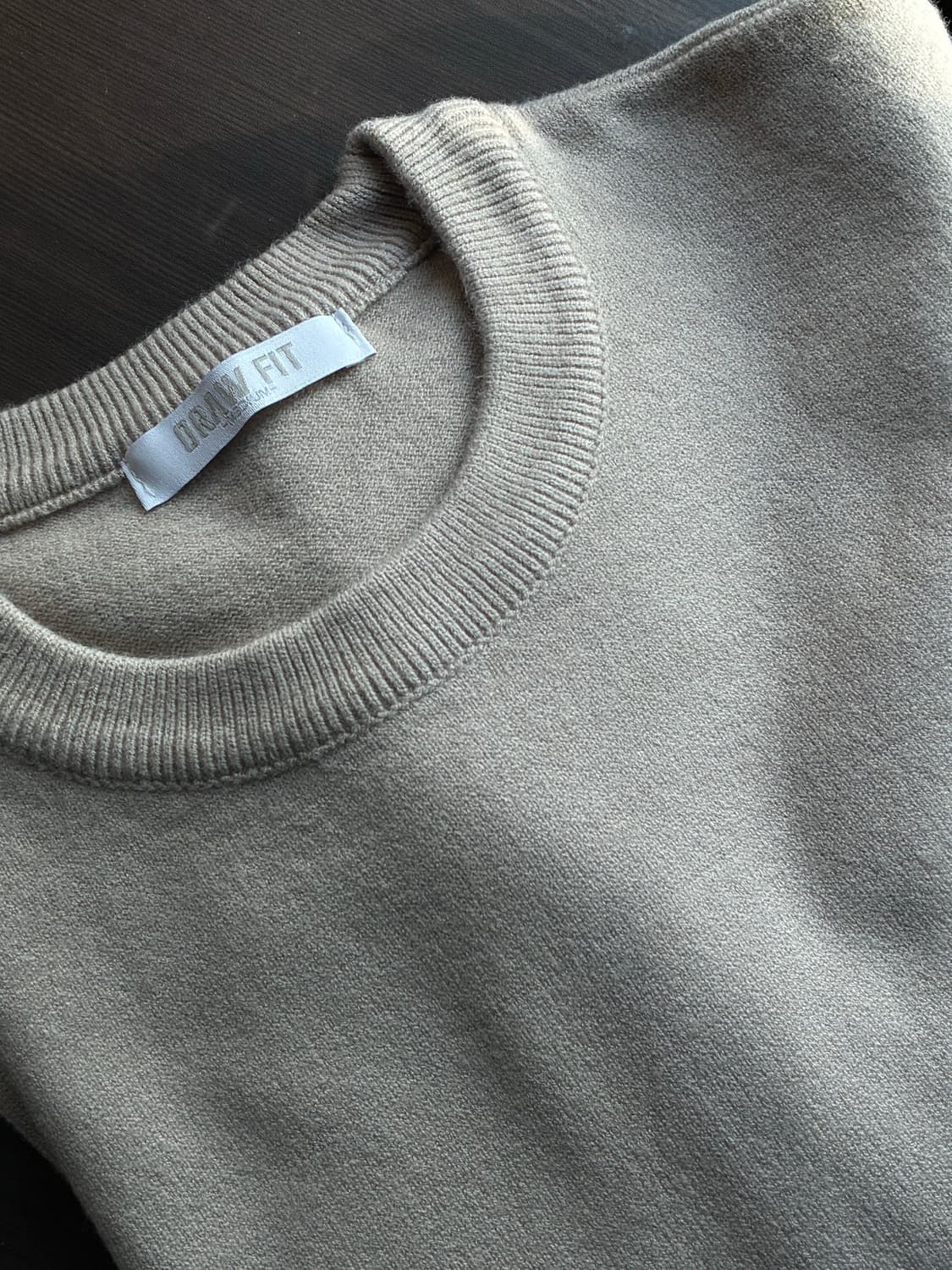 (M) 드로우핏 울 소프트 PBT 라운드 니트 OATMEAL 판매 상품이미지7