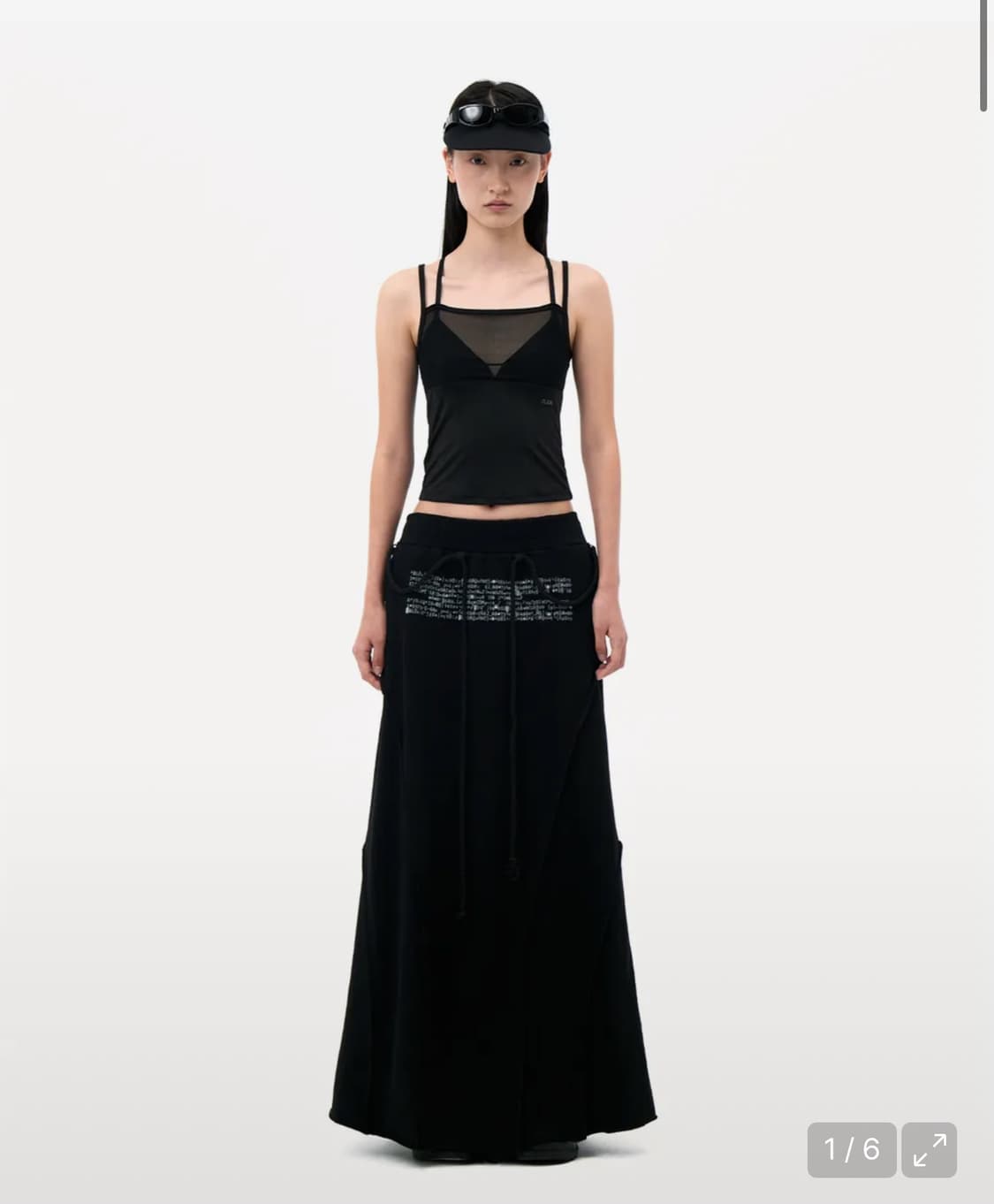 OJOS Cutting Maxi Skirt/Black 상품이미지1