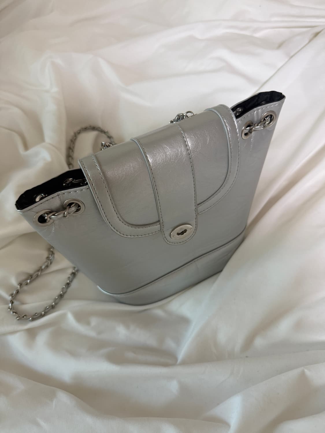 실버 체인 백팩 미니 가방 상품이미지4