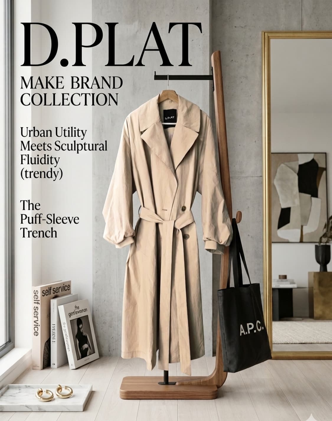 [새상품] D.PLAT 디플랫 프리미엄 트렌치코트 (M) 상품이미지1