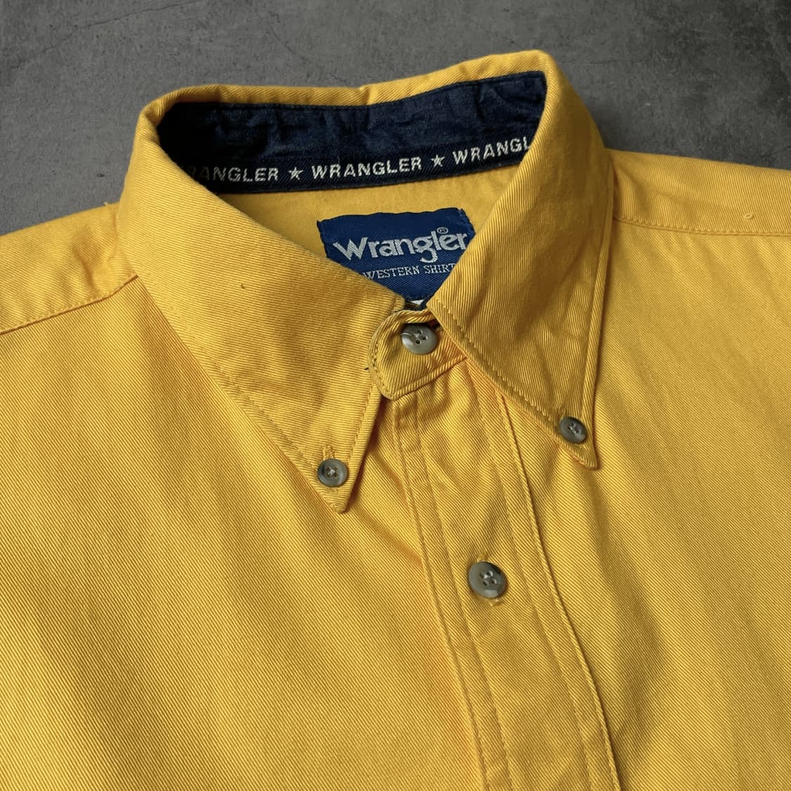 WRANGLER  랭글러 빈티지 옐로우 코튼 셔츠 A00651 상품이미지2