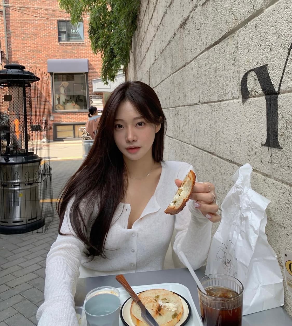 더위시 리즈(leeds) 베이스 슬림 가디건 아이보리 상품이미지2