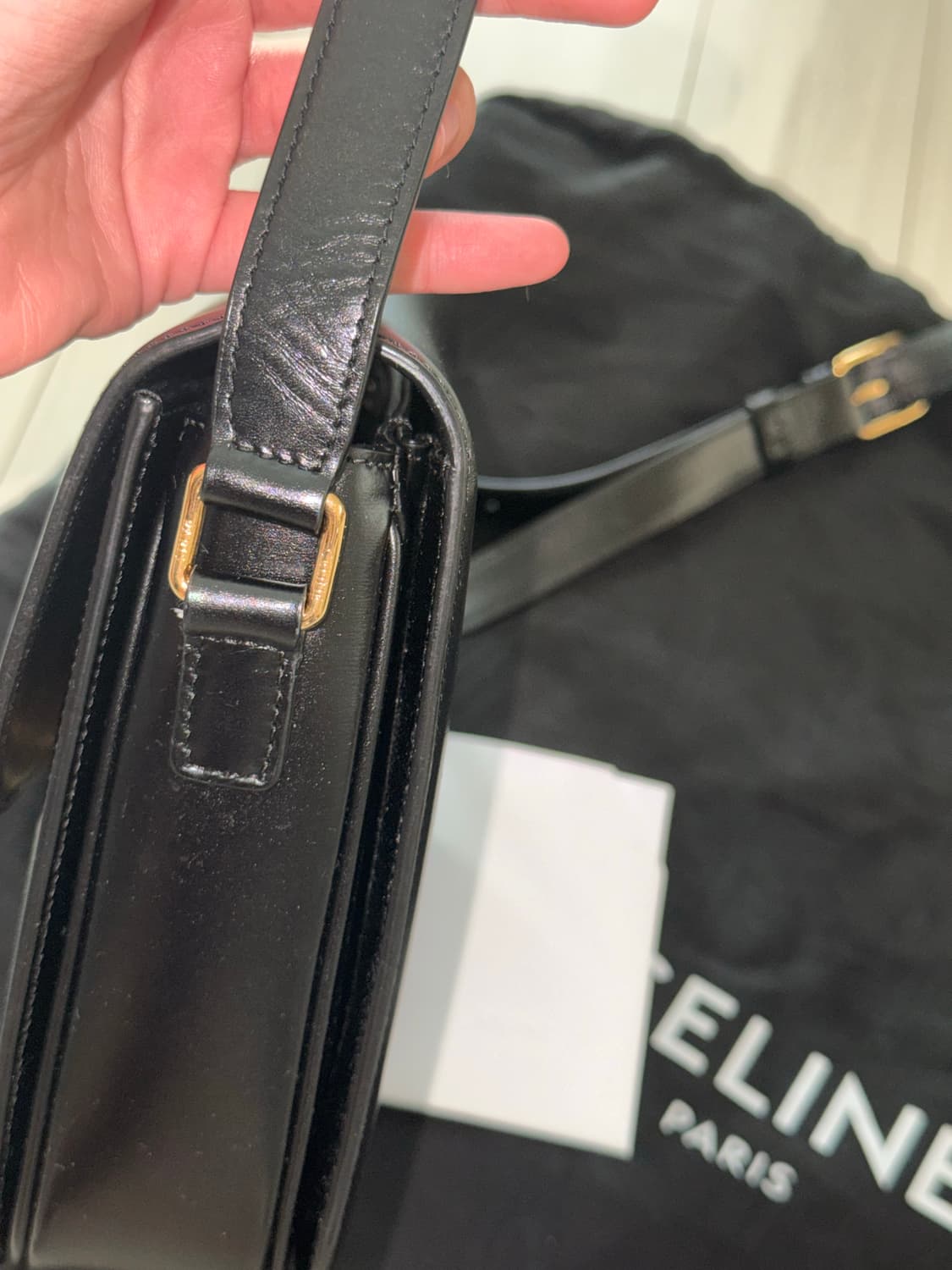 셀린느 트리옹프백 블랙 라지사이즈  상품이미지6