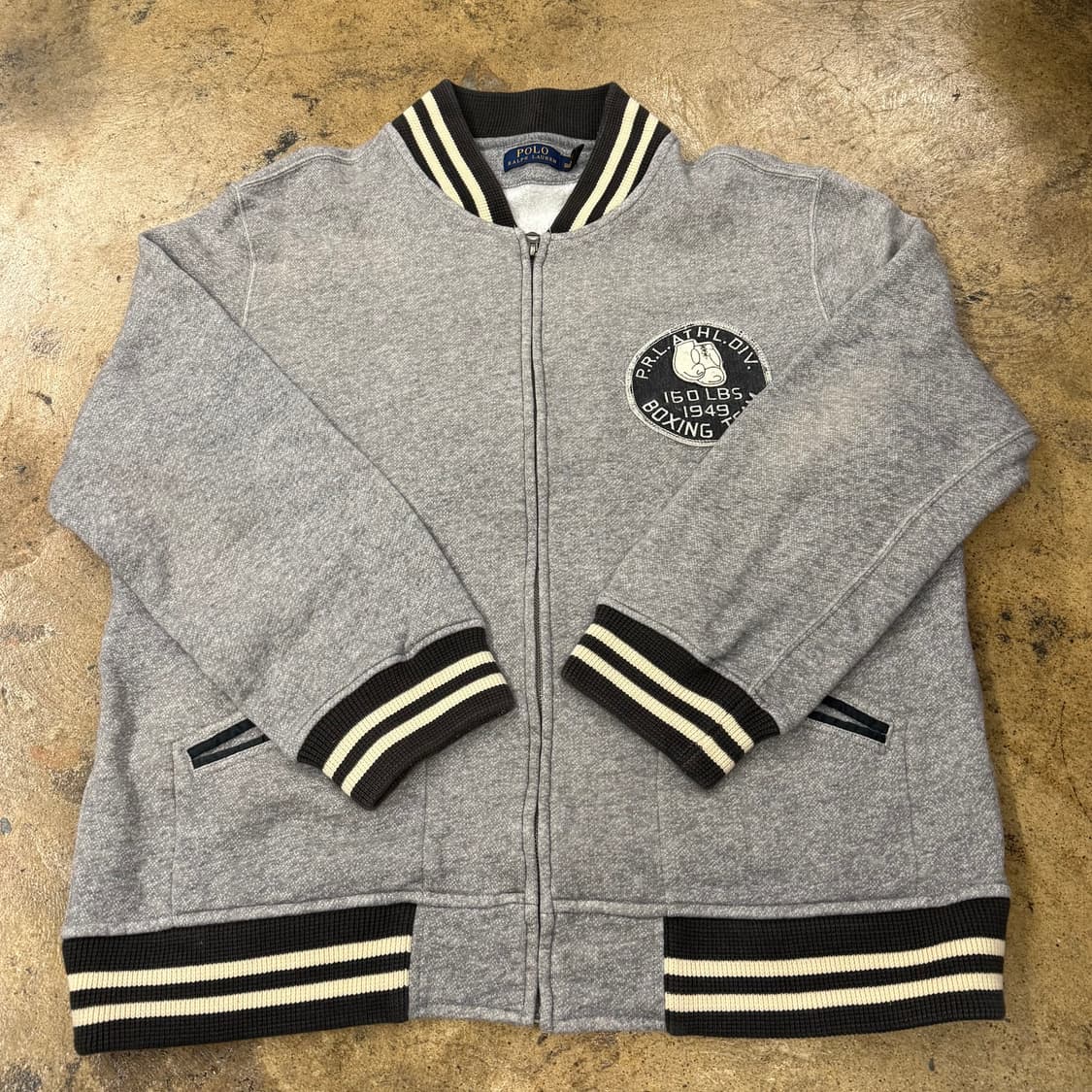 폴로 랄프로렌 그레이 바시티 자켓 상품이미지2