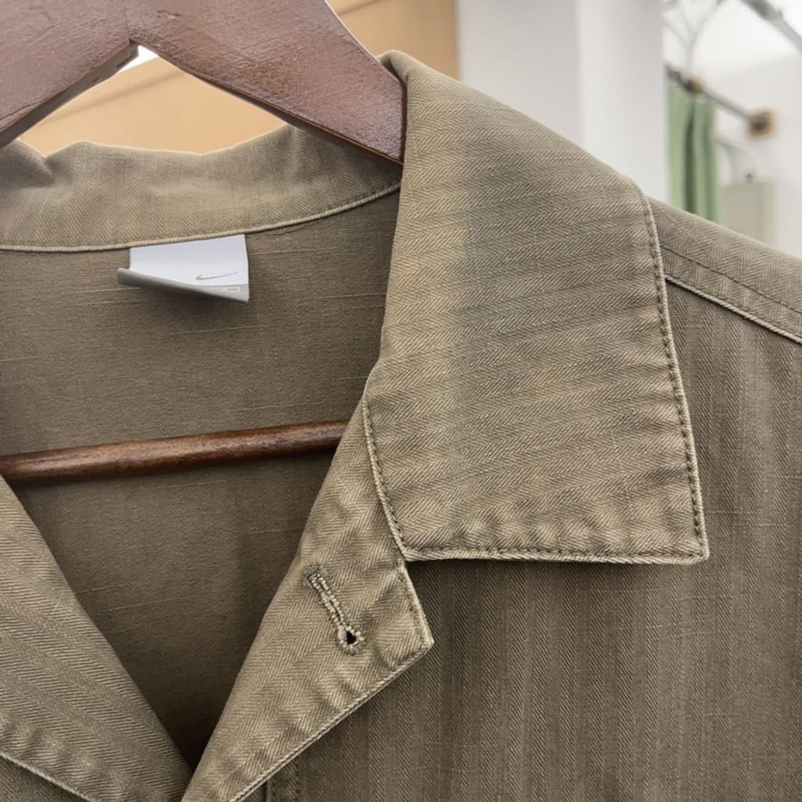 나이키 빈티지 캐주얼 올리브카키 워크 셔츠 자켓 L C09623 상품이미지9