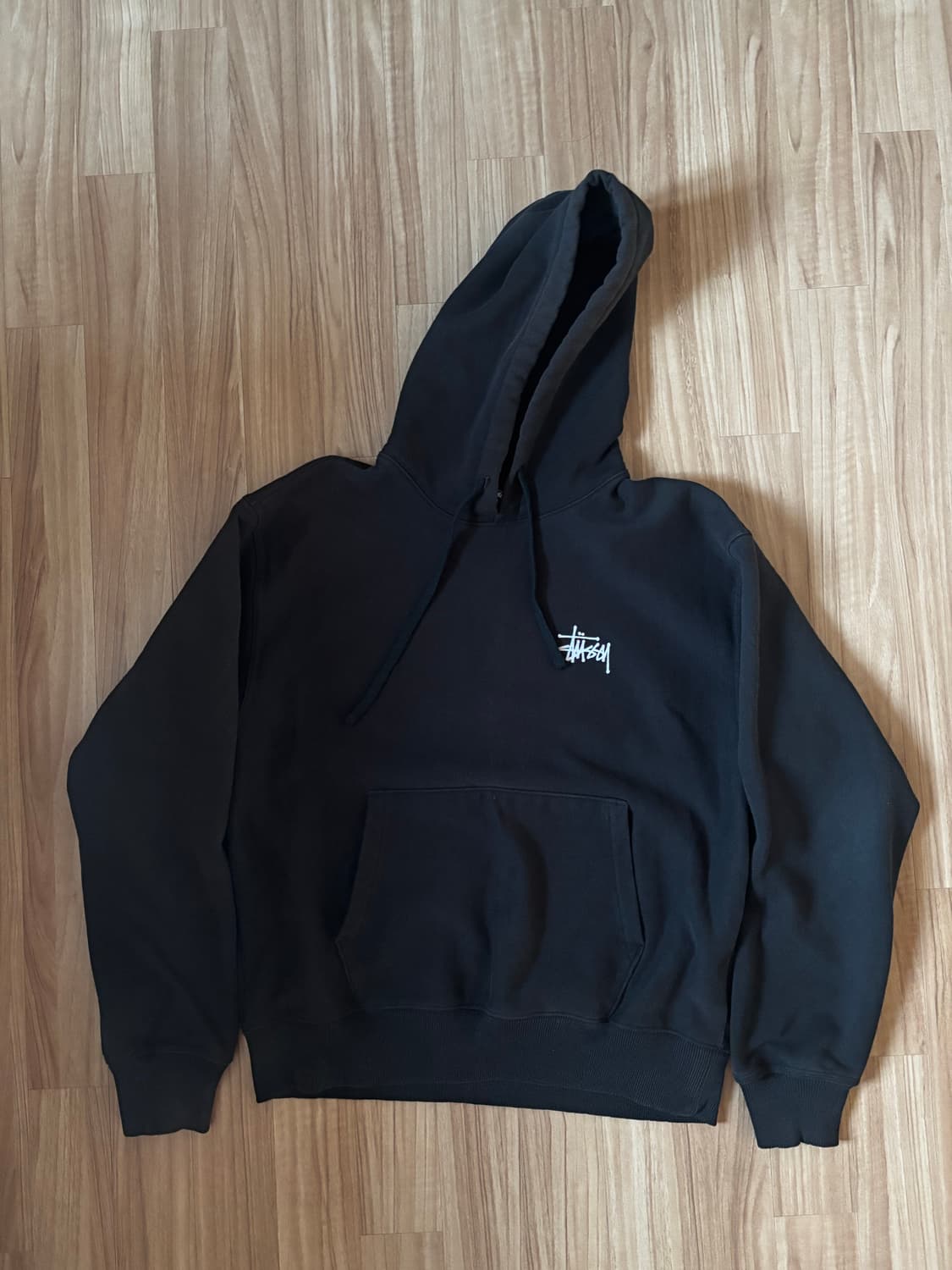 스투시 베이직 후드티 블랙 m 상품이미지1