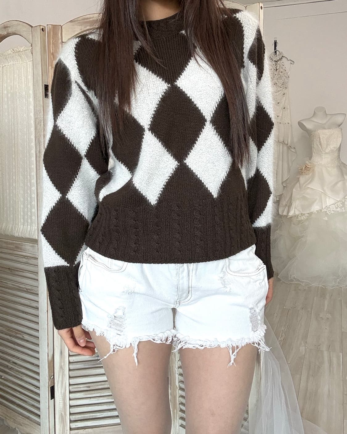 y2k fairy White denim short pants  상품이미지6