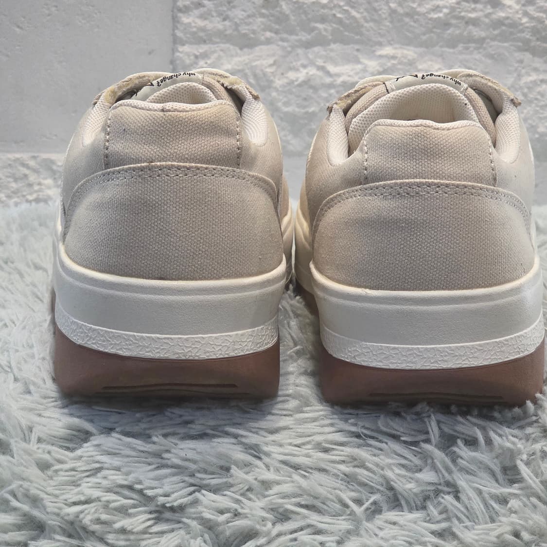 8q-29:Poseganch 포즈갠치 캔버스 스니커즈 베이지 (235) 상품이미지3