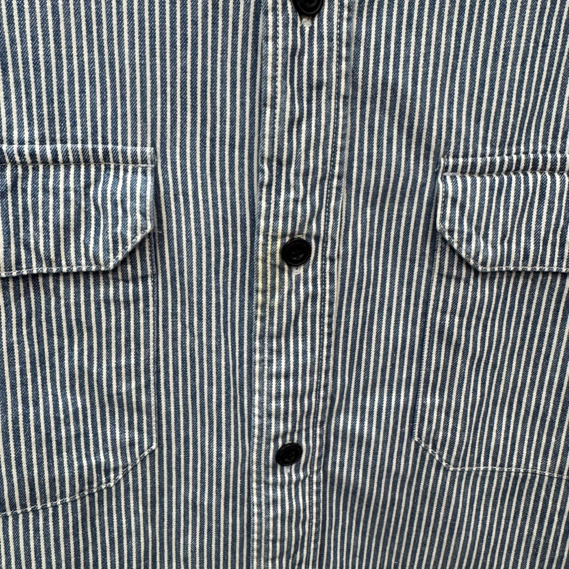 리바이스 워크 셔츠 스트라이프 패턴 투포켓 포인트 인디고 블루 상품이미지7