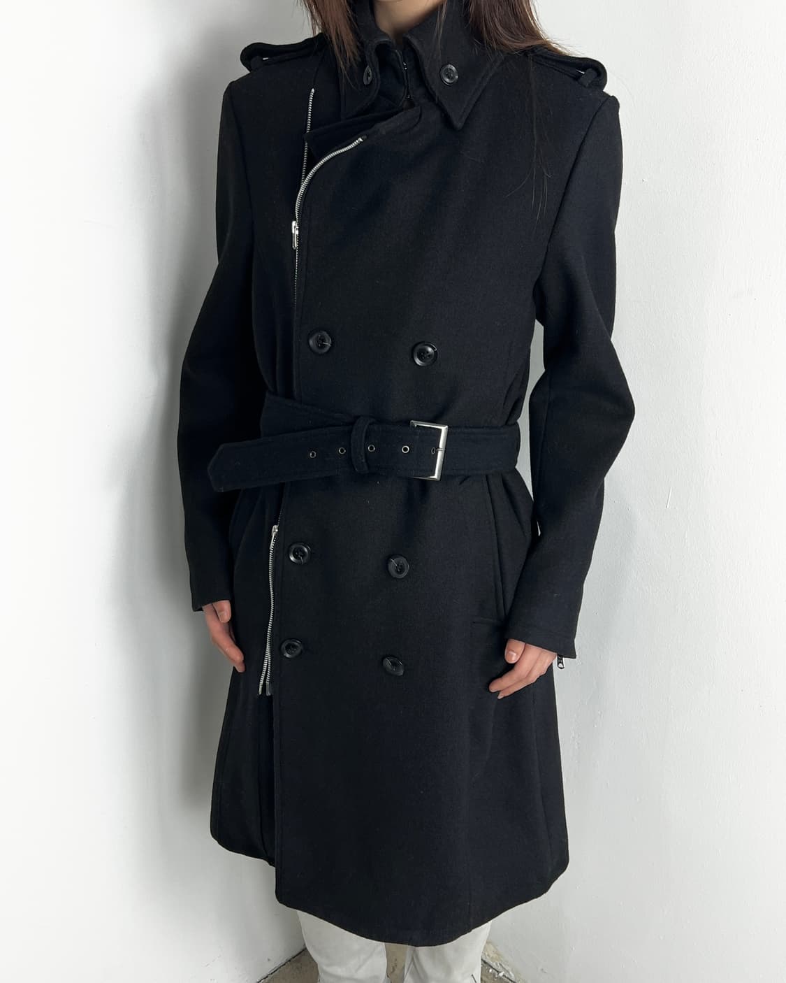 Civarize Asymmetric Zip Up Double Coat 상품이미지1