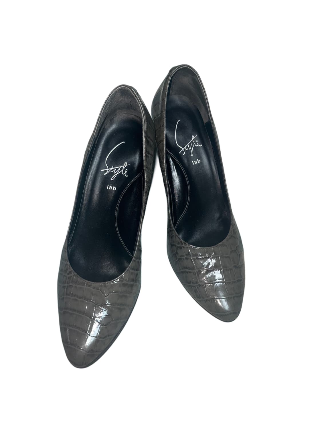 빈티지 악어 엠보싱 패턴 펌프스 상품이미지1