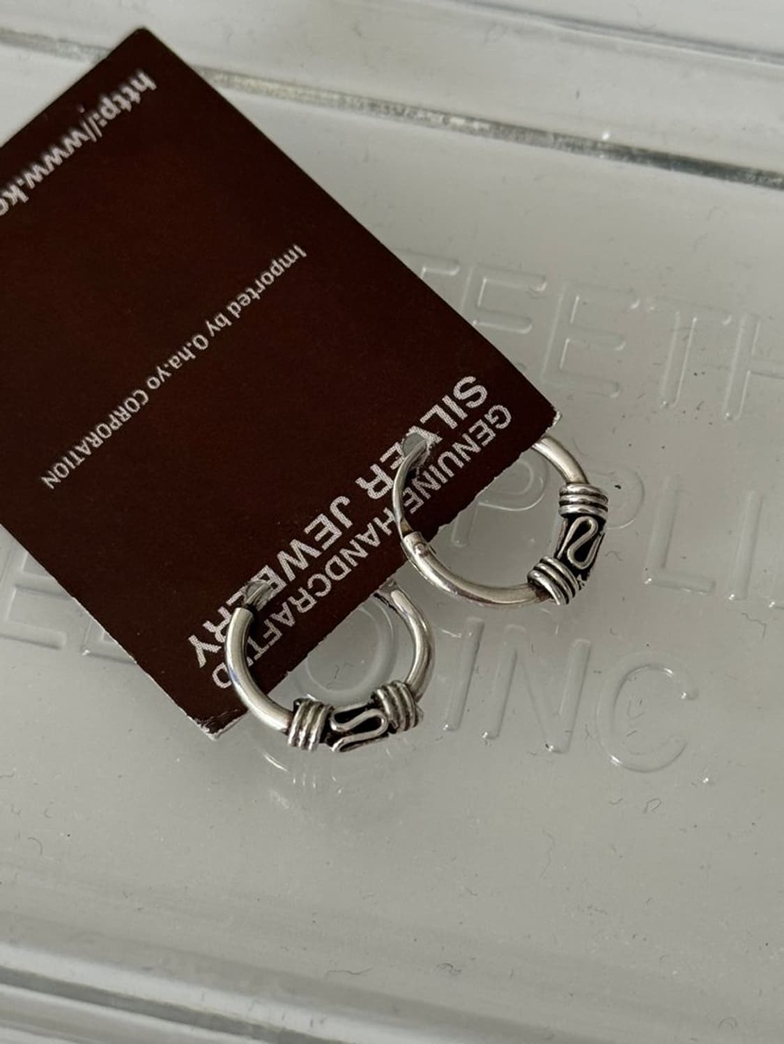 PATTERN SILVER EARRING 패턴 실버 귀걸이(심플) 상품이미지1