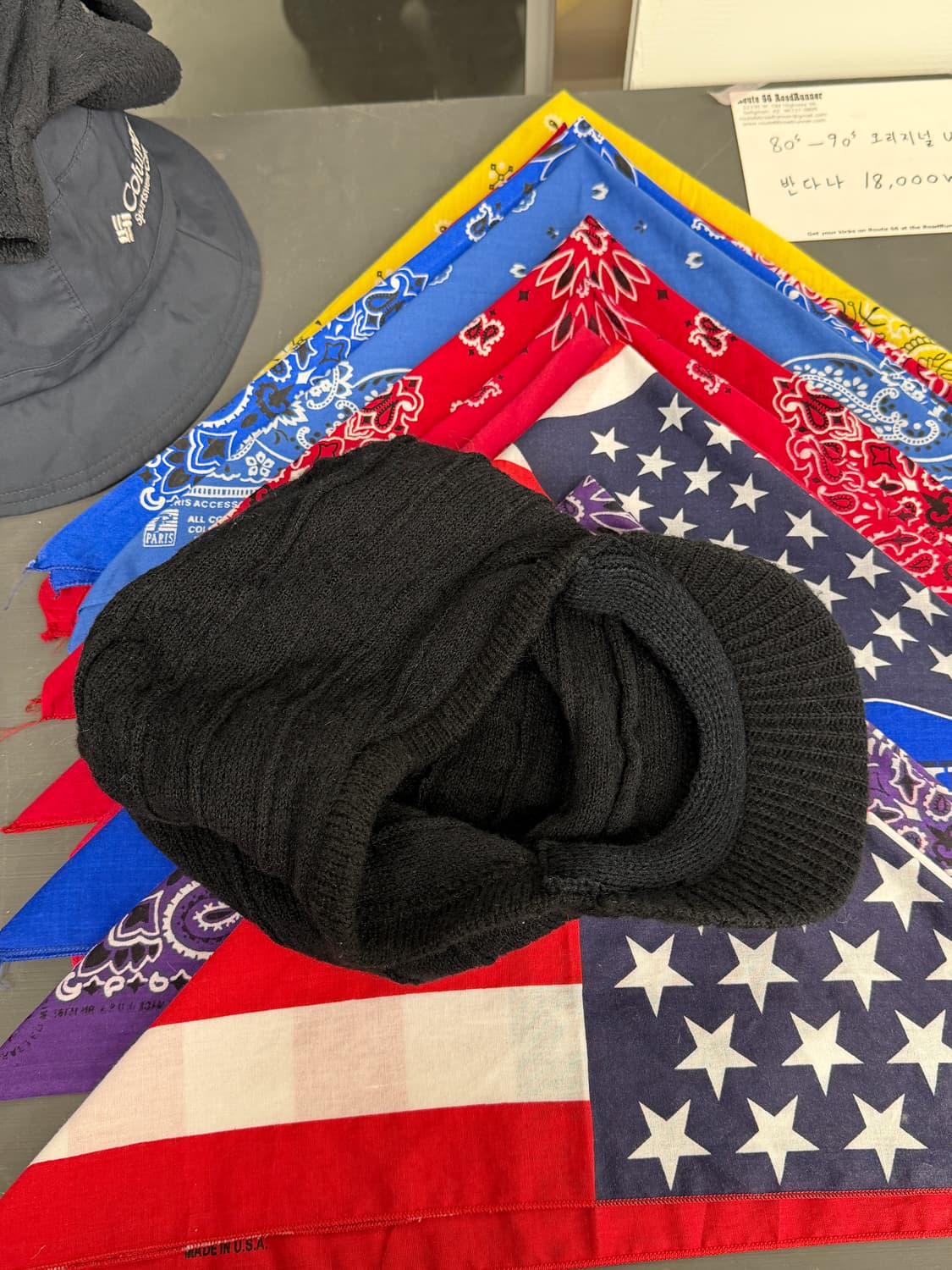 일본빈티지 주름 니트 캡모자 상품이미지5