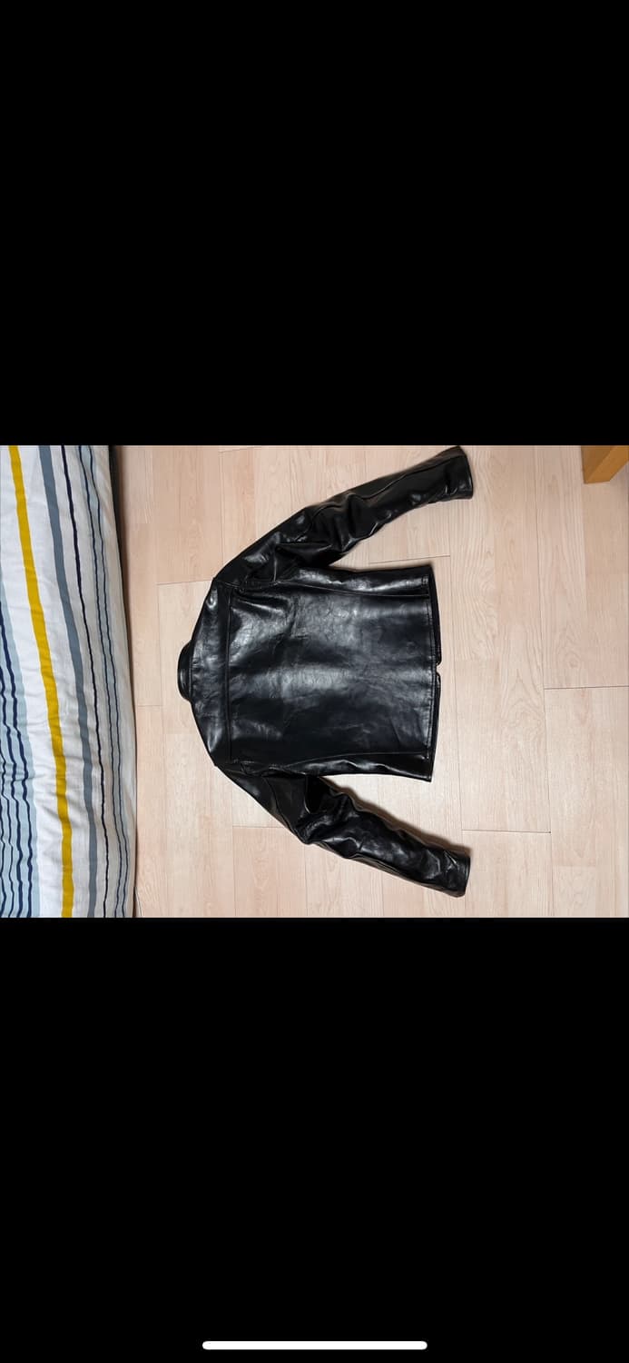 말 가죽 싱글 레더 자켓 상품이미지4