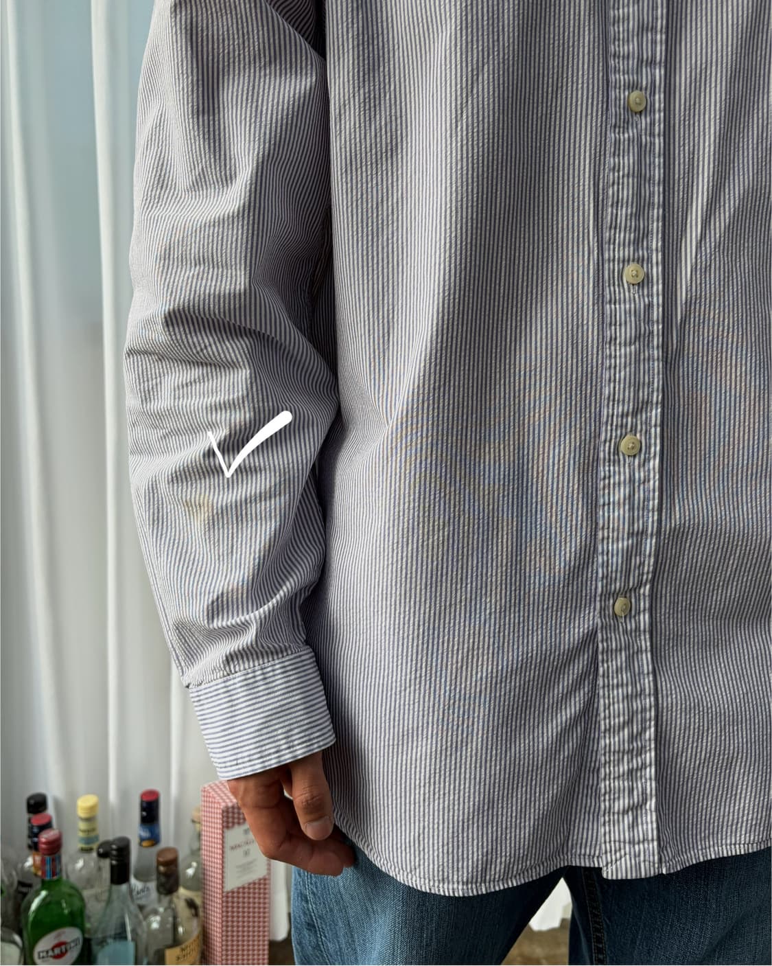 [XL]폴로 랄프로렌 시어서커 스트라이프 클래식핏 셔츠 상품이미지9