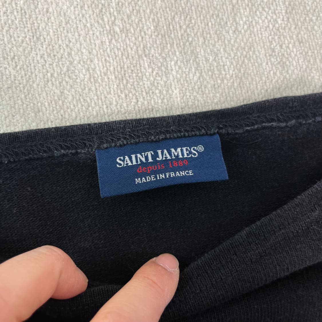 W 100 세인트제임스 엘보우 패치 롱슬리브 티셔츠 상품이미지2