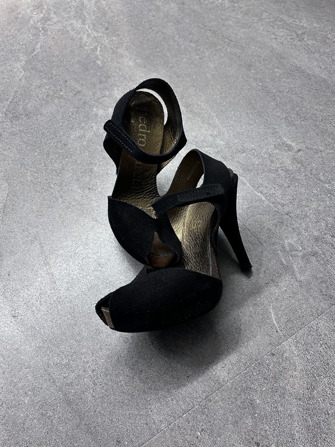 Pedro Garcia 스웨이드 스트랩 오픈 힐 상품이미지3