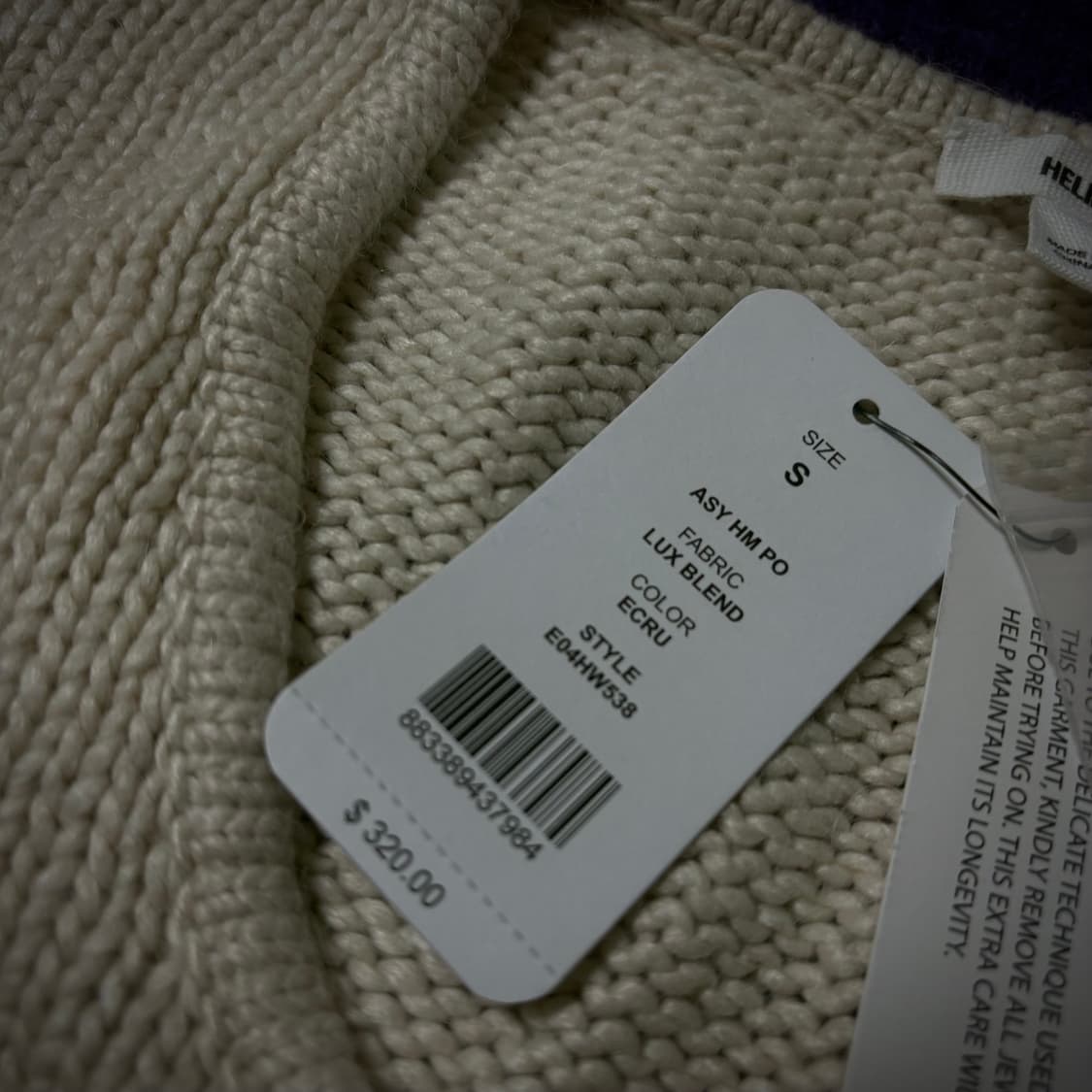 HELMUT LANG Asymmetric Knit Sweater  상품이미지5