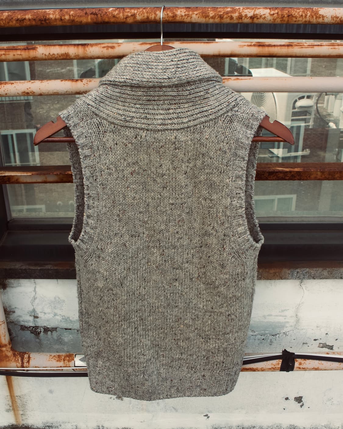JP vintage wool knit vest 상품이미지4