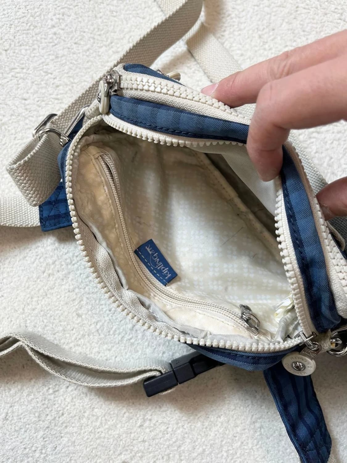 키플링 00's Y2K 체크 고릴라 미니 크로스백 A1751 상품이미지7