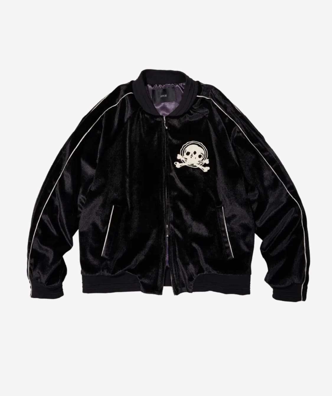 ETCE SKULL VELVET SOUVENIR JACKET 상품이미지1