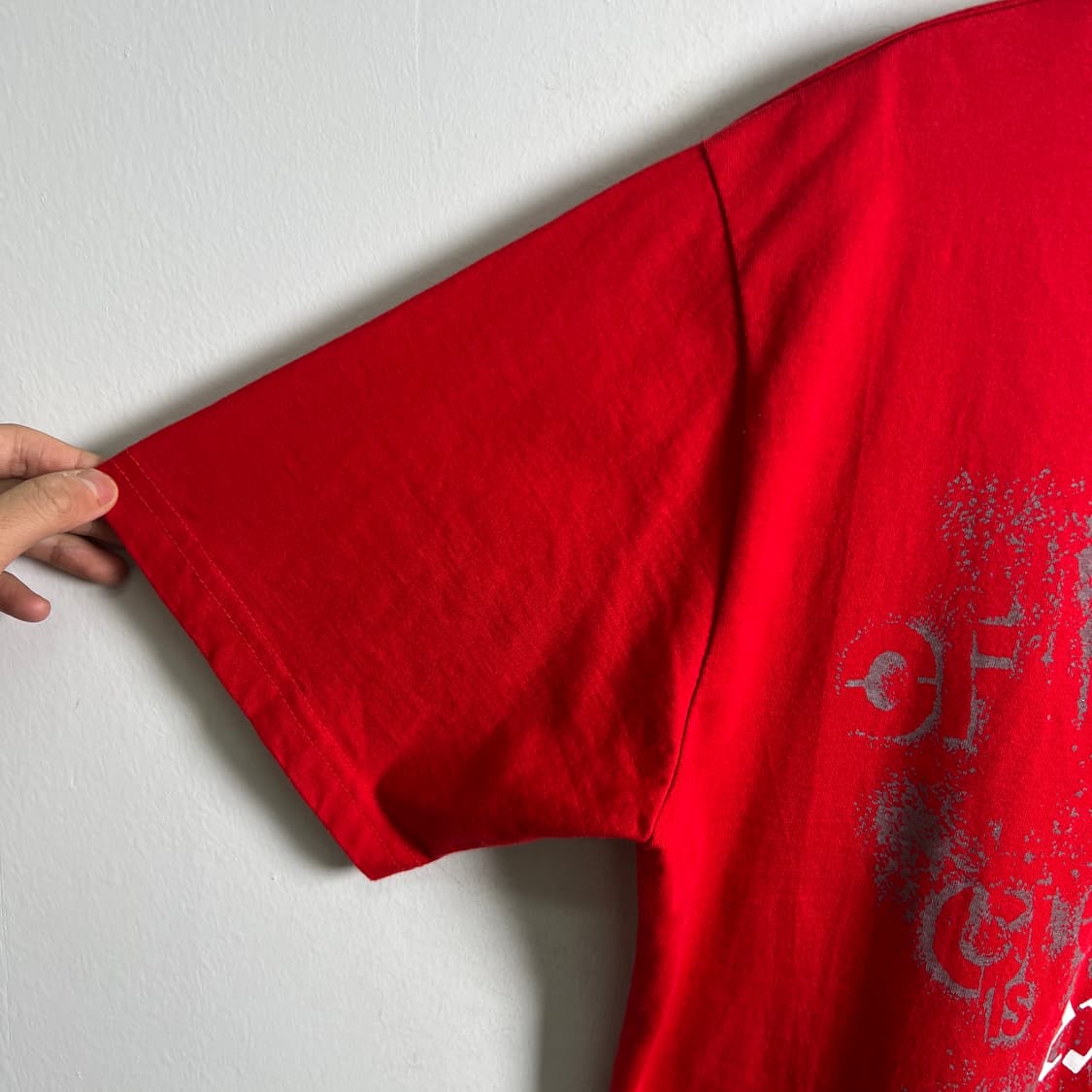 jpn vtg y2k 레이어드 버클 그래픽 반팔 티셔츠  상품이미지7